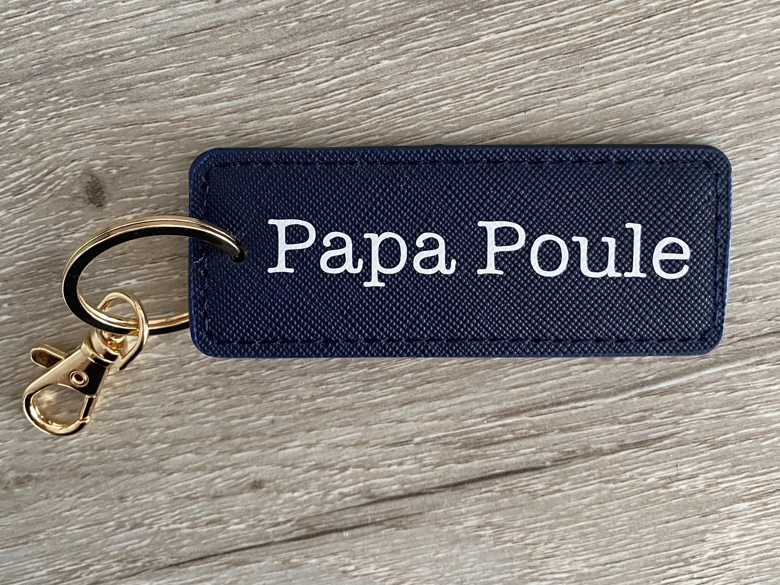 Porte clé personnalisé Papa Poule - Bouille d'amour