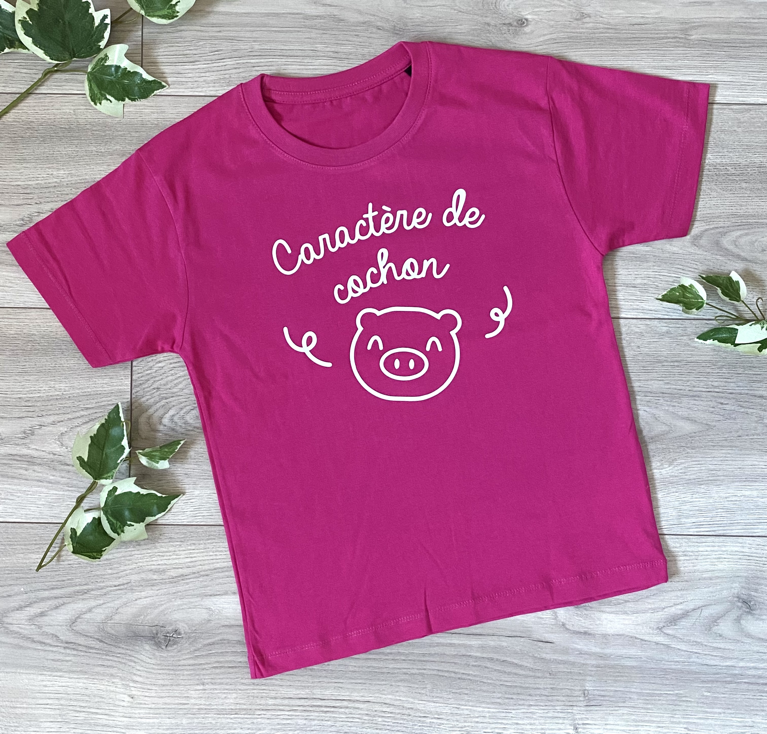 T-shirt enfant personnalisé &quot;Caractère de cochon&quot;
