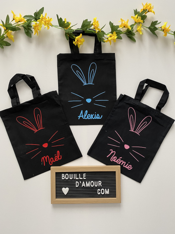 Sac de p ques lapin personnalis Bouille d Amour