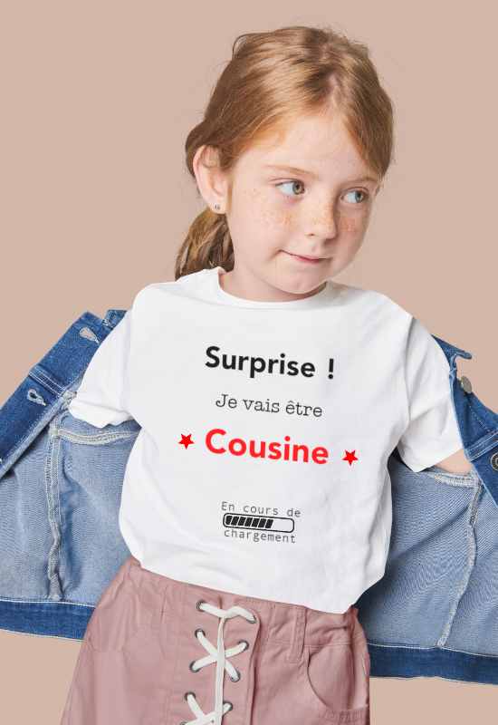 T-shirt personnalisé future cousine