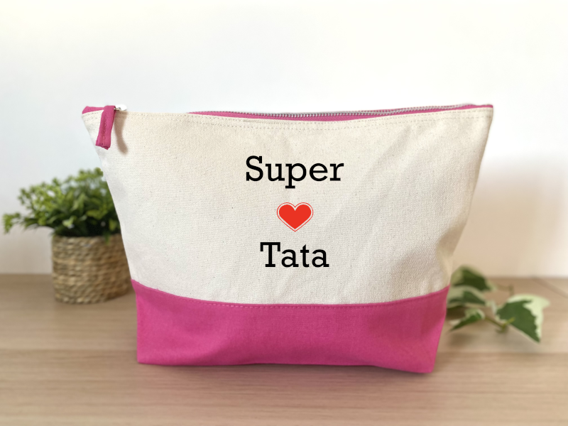 Trousse / Pochette personnalisée Super Tata