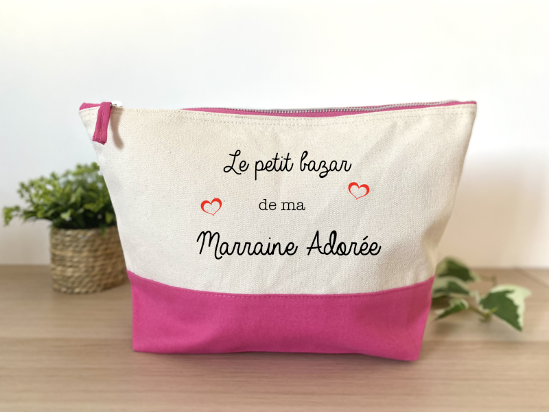 Trousse Pochette personnalis e Marraine Ador e Bouille d amour