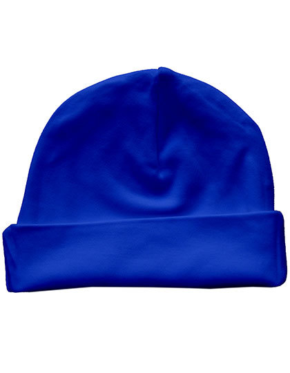 Bonnet de naissance bleu personnalisé