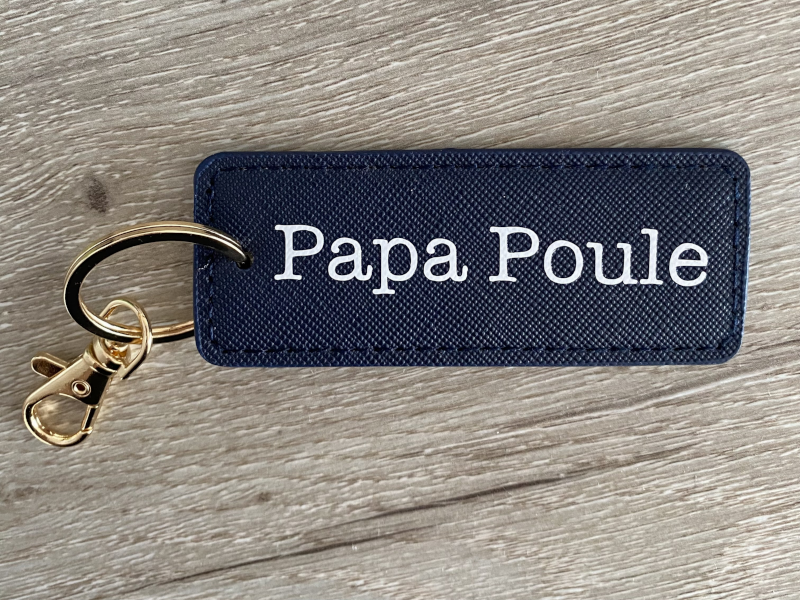 Porte-clés personnalisé Papa Poule