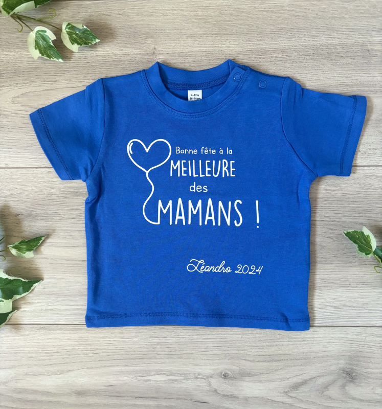 T-shirt bonne fête à la meilleure des mamans