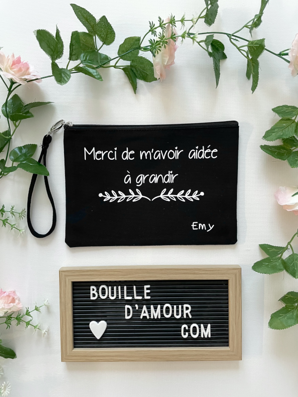 Pochette personnalisée Merci de mavoir aidé(e)à grandir