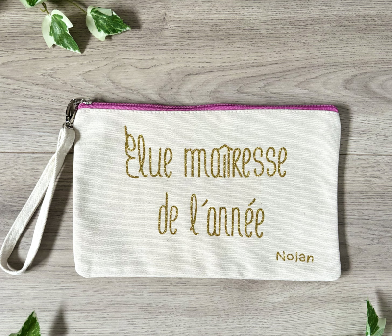 Pochette personnalisée Élue maîtresse de l\'année