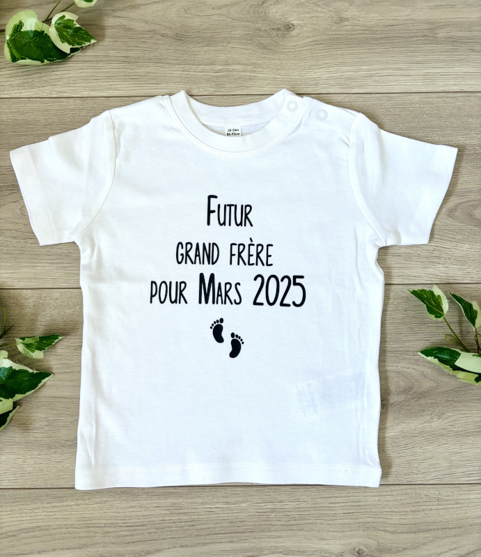 Tee shirt personnalisé futur grand frère