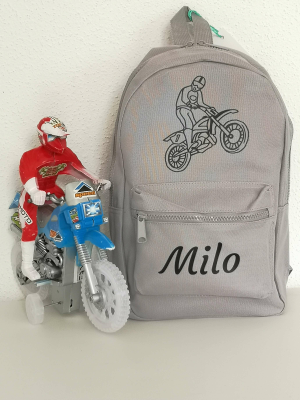 Sac à dos moto personnalisé avec prénom