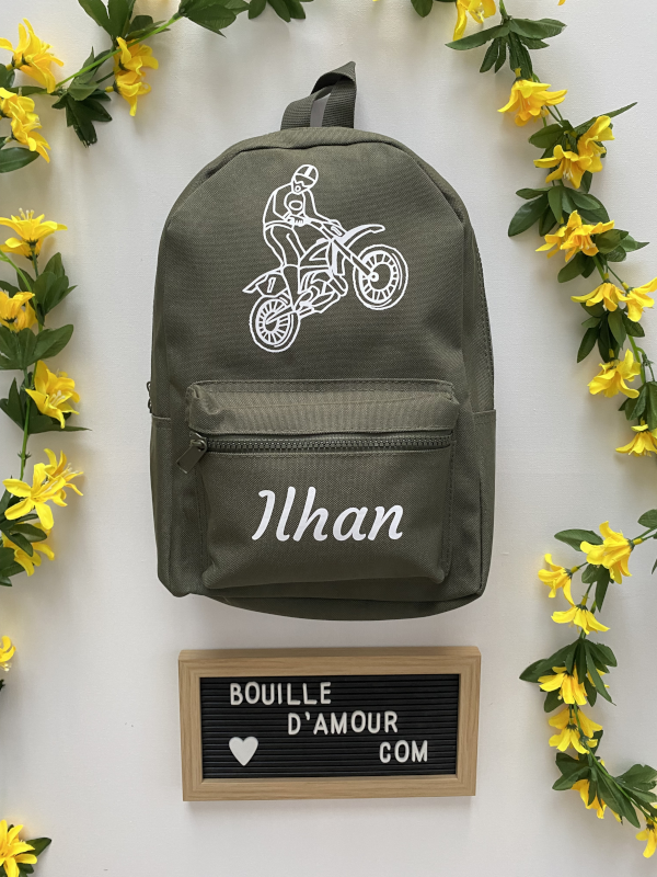 Sac à dos personnalisé Moto pour enfant