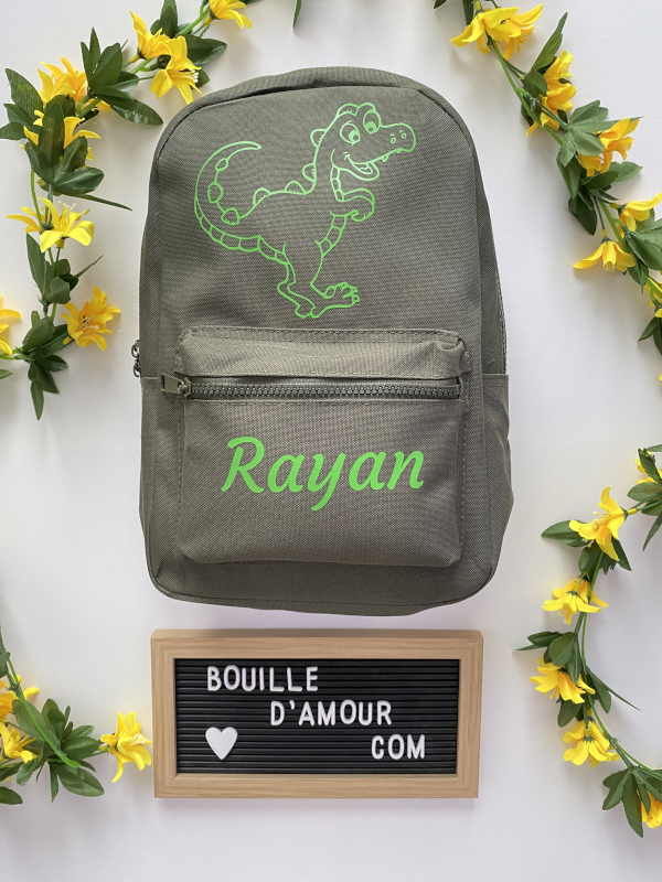 Sac à dos pour enfant  personnalisé dinosaure