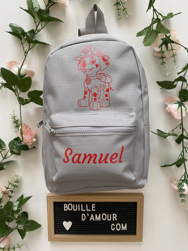 Sac à dos enfant personnalisé Pat Patrouille