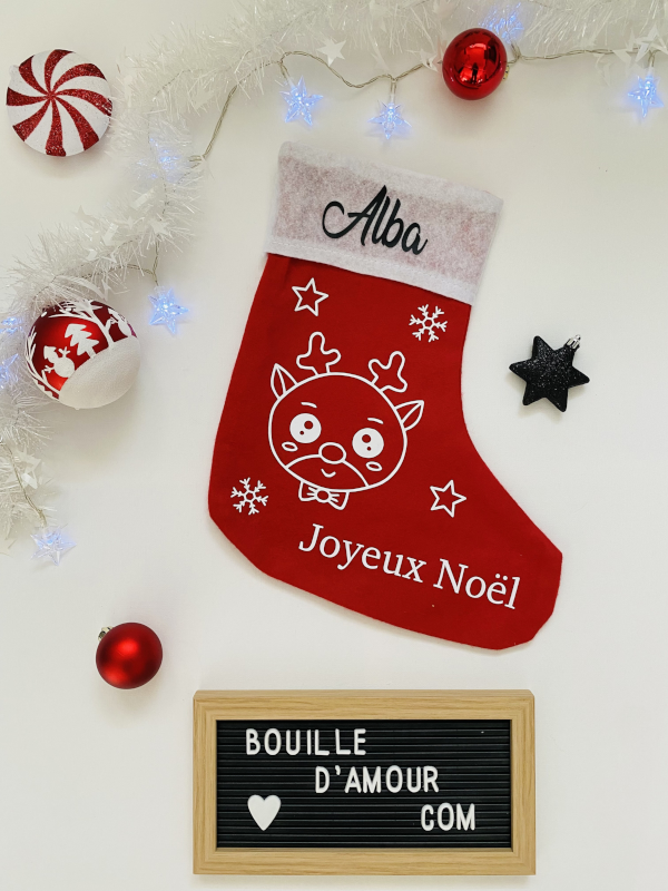 Botte de Noël personnalisée %22Renne%22