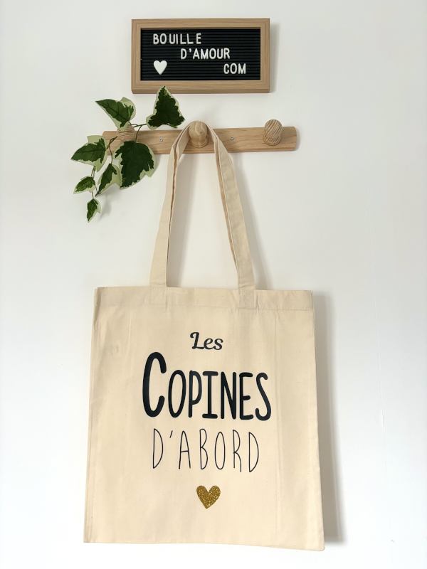 Tote bag personnalisé les copines dabord