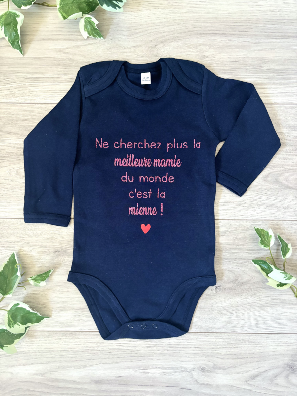 Body personnalisé meilleure mamie du monde