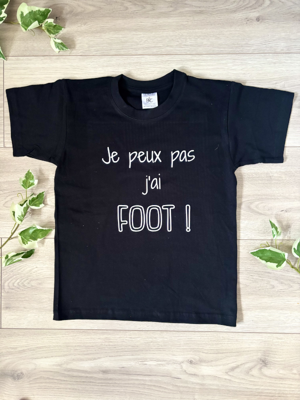 T-shirt enfant personnalisé je peux pas jai foot