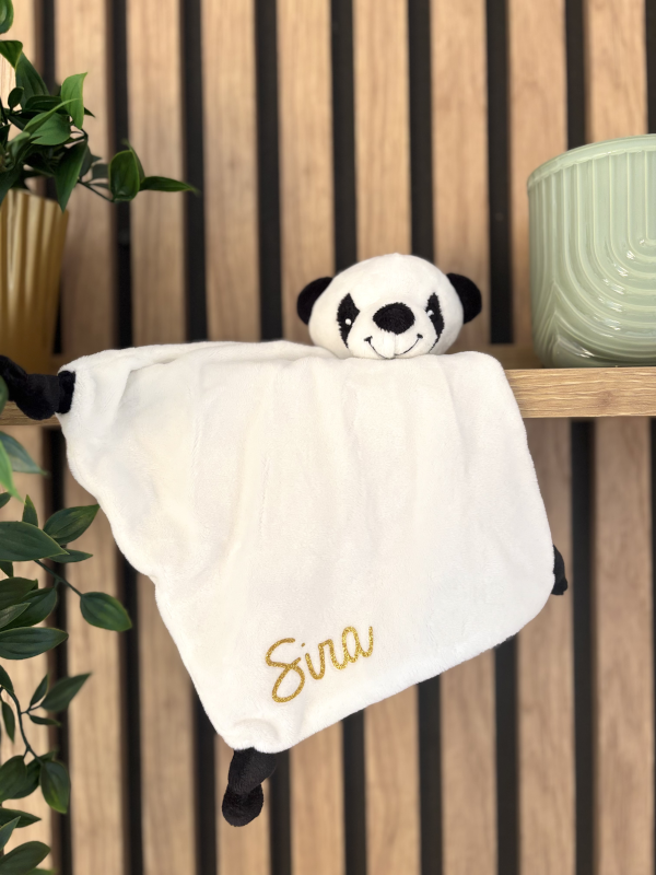 Doudou panda personnalisé