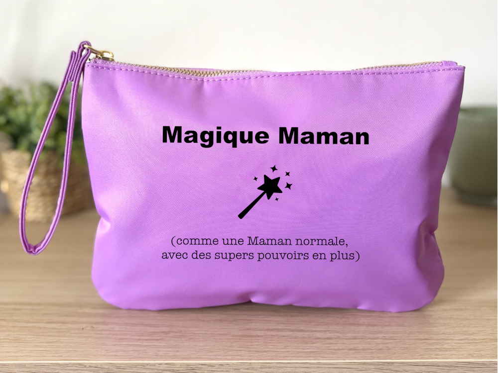 Trousse personnalisée Magique Maman violet