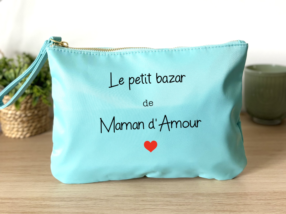 Trousse personnalisée le petit bazar de maman bleu