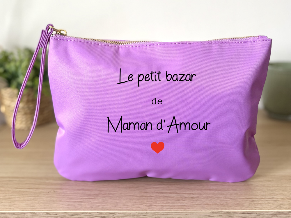 Trousse personnalisable le petit bazar de maman violet
