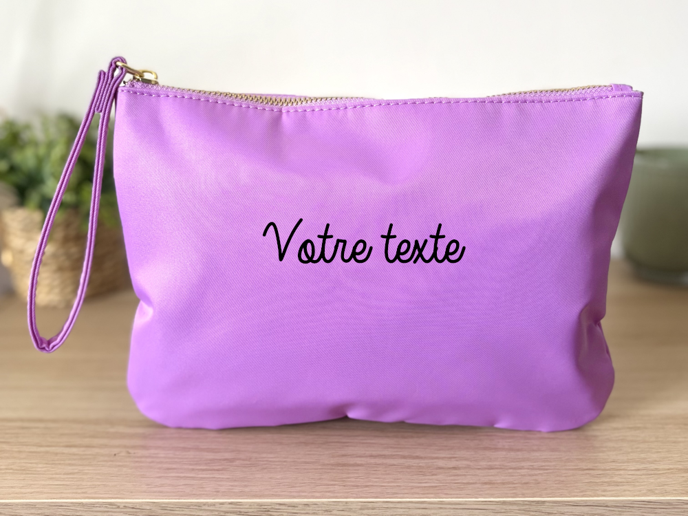 Pochette personnalisable votre texte violet