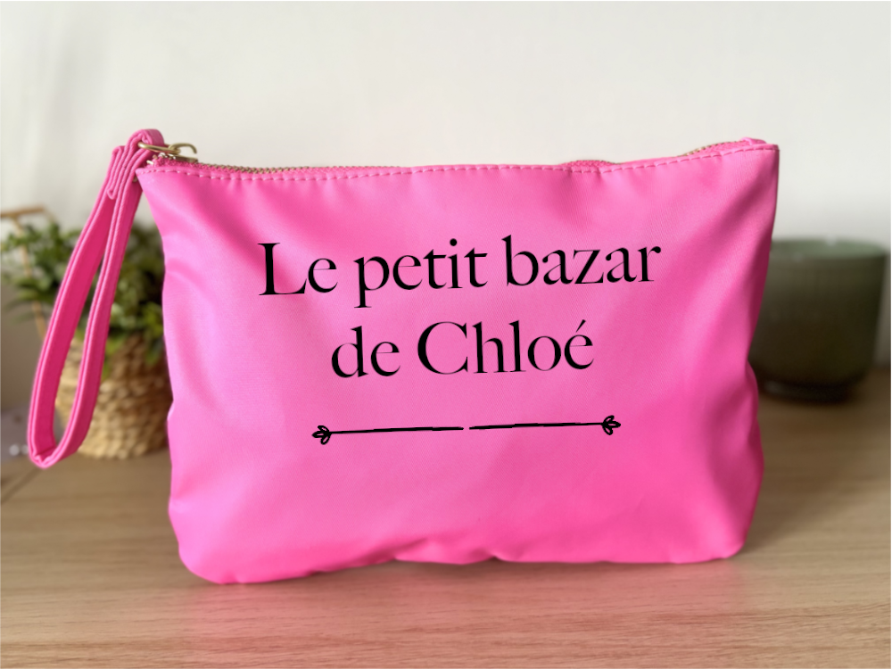 Trousse personnalisée Le petit bazar rose