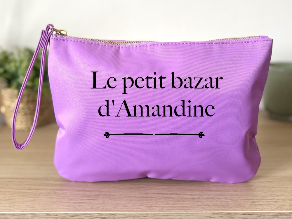Pochette personnalisée Le petit bazar violet