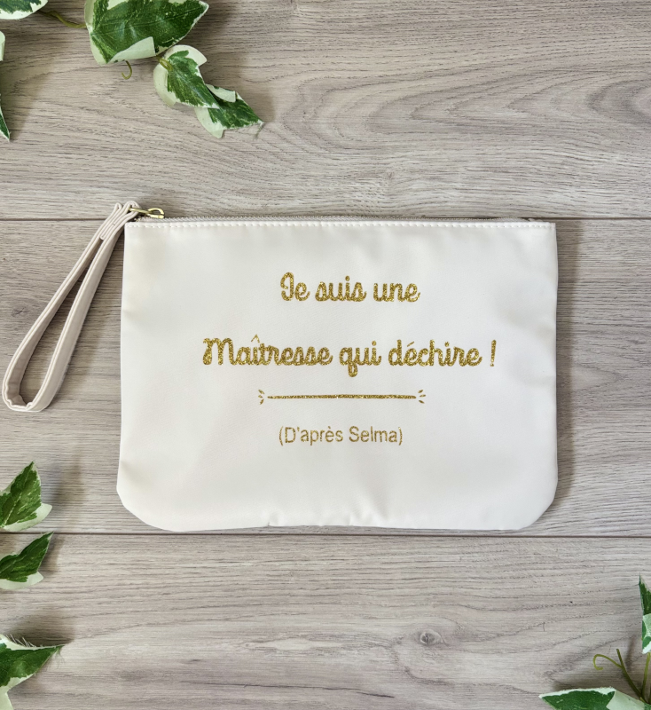 Pochette personnalisée je suis une maitresse qui déchire