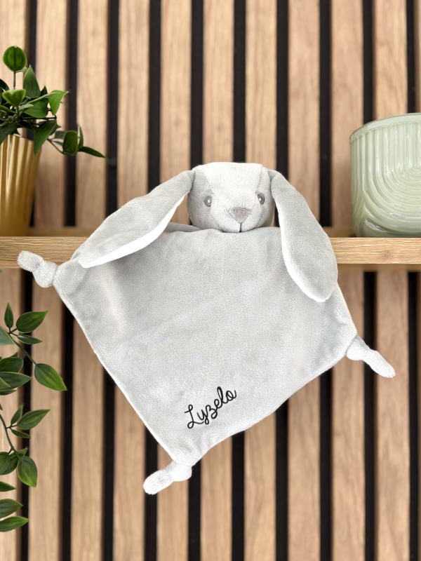 Doudou lapin personnalisé