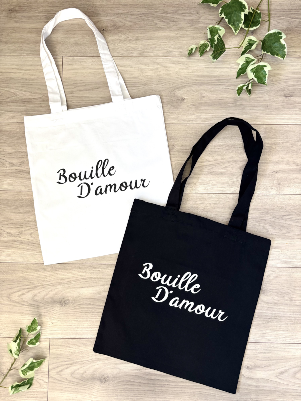 Tote bag personnalisé bouille damour