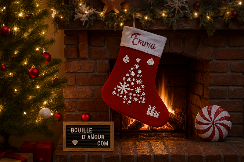 Botte de noël personnalisée sapin