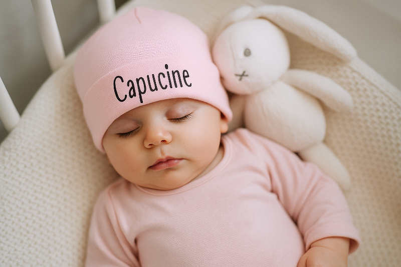 Bonnet de naissance personnalisable