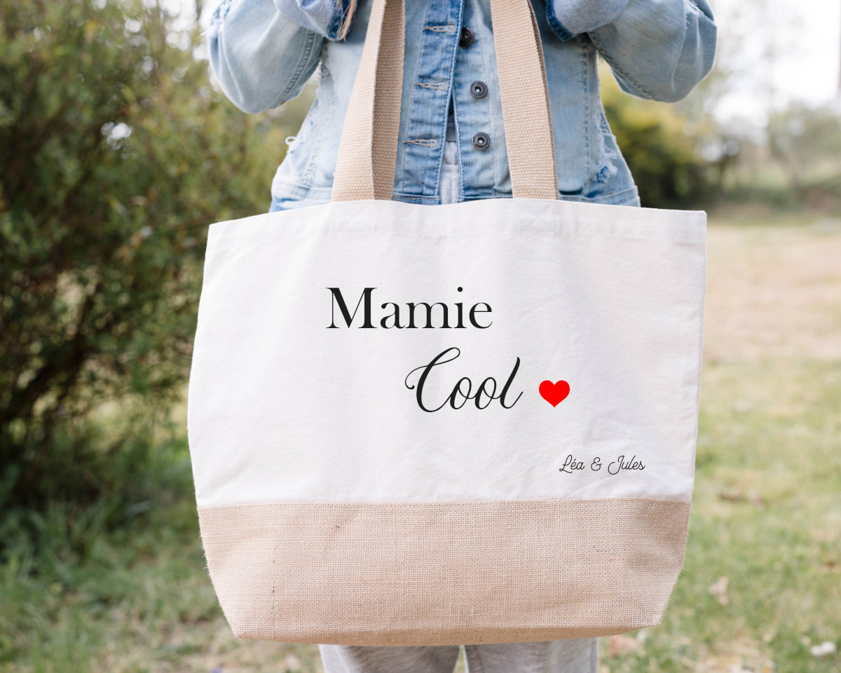 Sac cabas personnalisé Mamie Cool