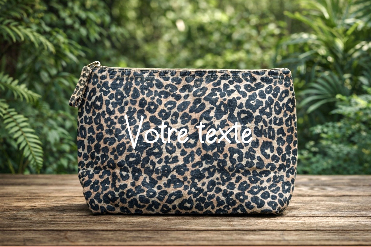 Trousse léopard personnalisable