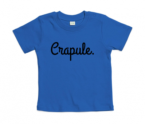 T-shirt Crapule bleu cobalt