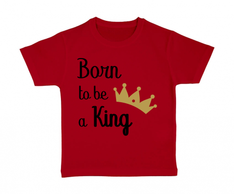 tshirt-enfant-rouge-born-to-be-a-king