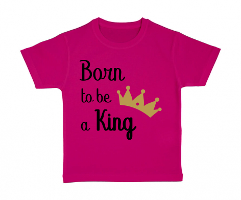 tshirt-enfant-rose-born-to-be-a-king