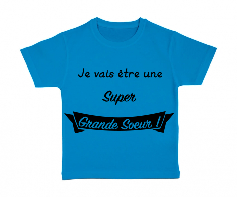 T-shirt 'Je vais être grande sœur' -Cadeau Original pour l'annonce