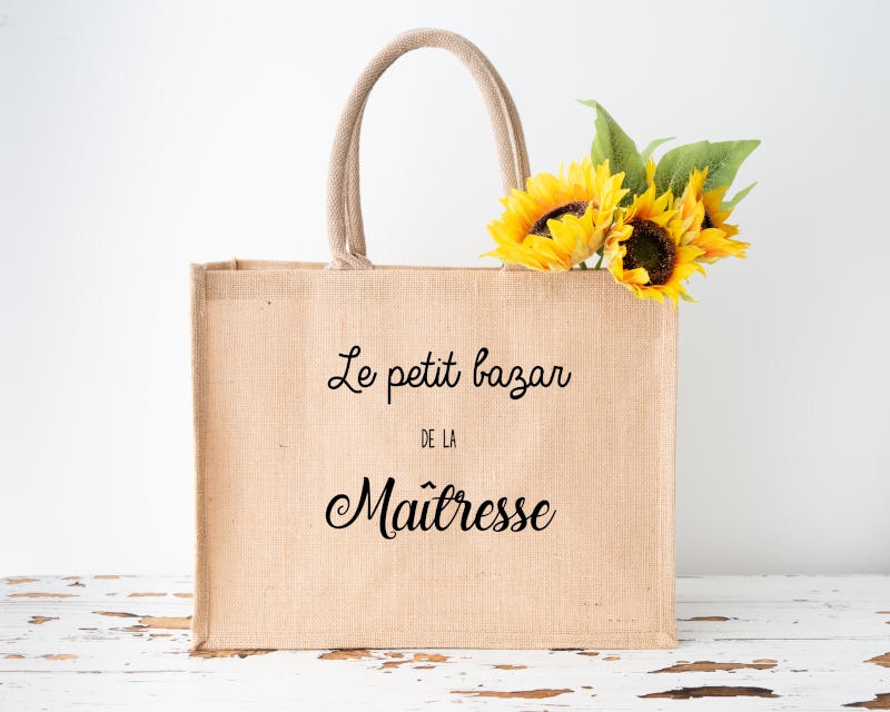 Sac cabas en jute personnalisé