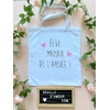 Tote bag élue maman de l'année blanc