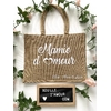 Sac shopping en jute personnalisé mamie d'amour