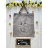 Tote bag personnalisé lapin de pâques avec prénom