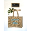 Sac cabas en jute personnalisé "Les petites courses de"