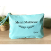 Trousse personnalisée Merci Maîtresse bleu