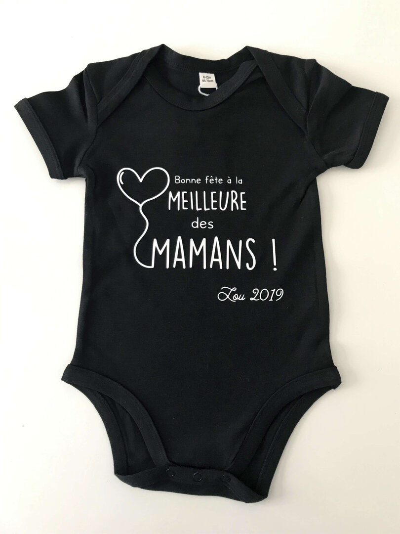 Body Bébé Fête Des Mères Body Bébé Bio 1ère Fête Des Mères - Manches Courtes - 100% Coton - Cadeau Personnalisé Body Bebe Fete Des Meres