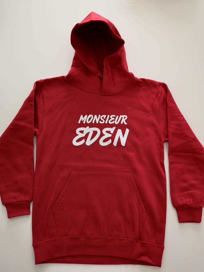 Sweat personnalisé au prénom et numéro - sweat à capuche personnalisé