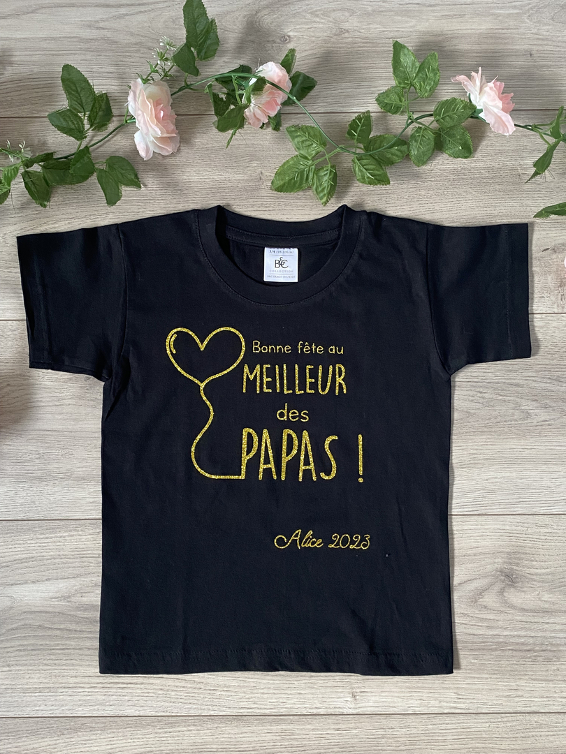 T-Shirt Personnalisé - Meilleur Papa Dans Le Monde - Poings - Cadeau Plus