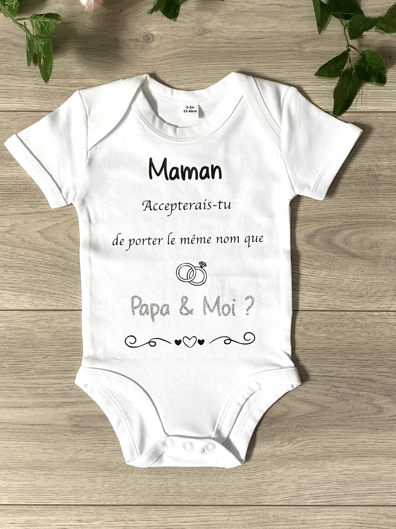 Veux-Tu Épouser Mon Papa Bavoir Bébé Vendu Par Cristina Pagnoncelli