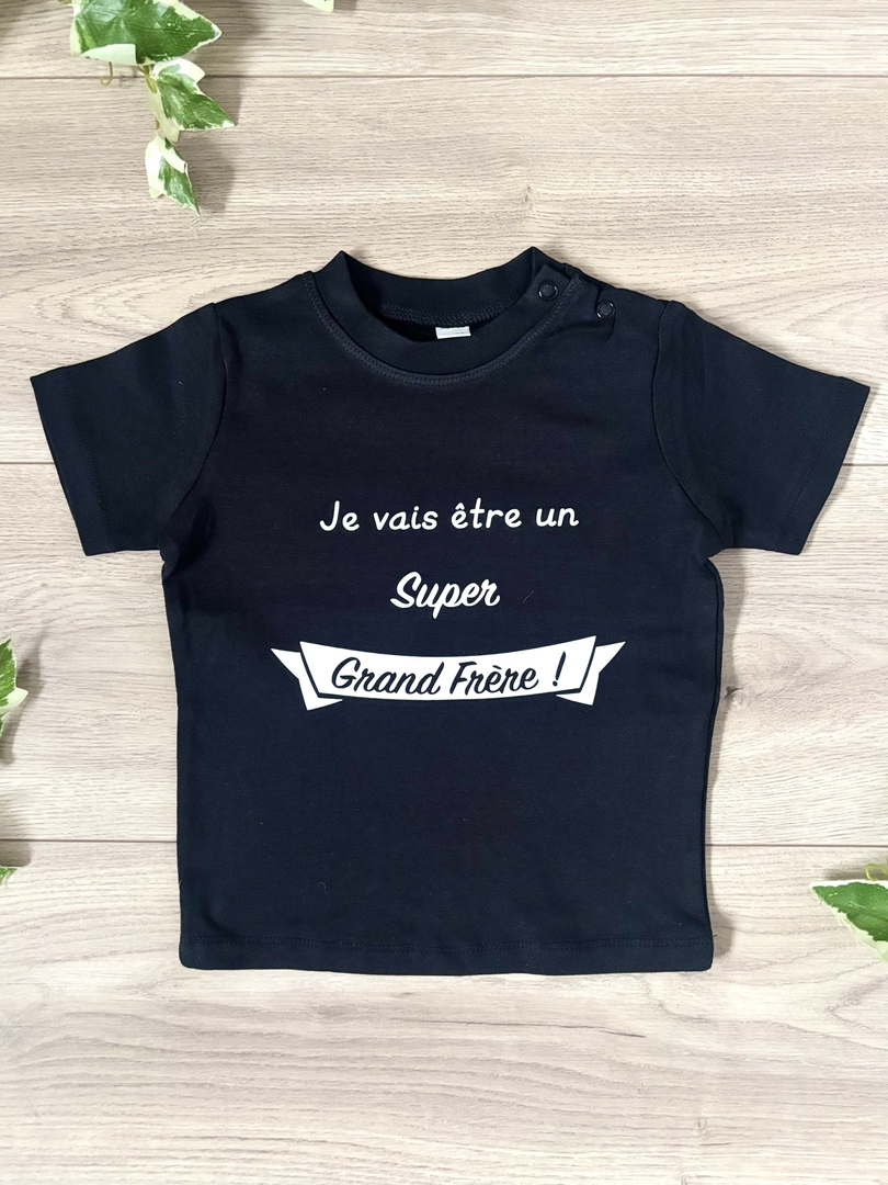 Body Tee Shirt Super Grand Frere Shirt Personnalisé T Shirt Je Suis Grand  Frere T-shirt