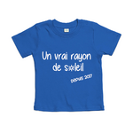 tshirt-bébé-bleu-cobalt-rayon-de-soleil